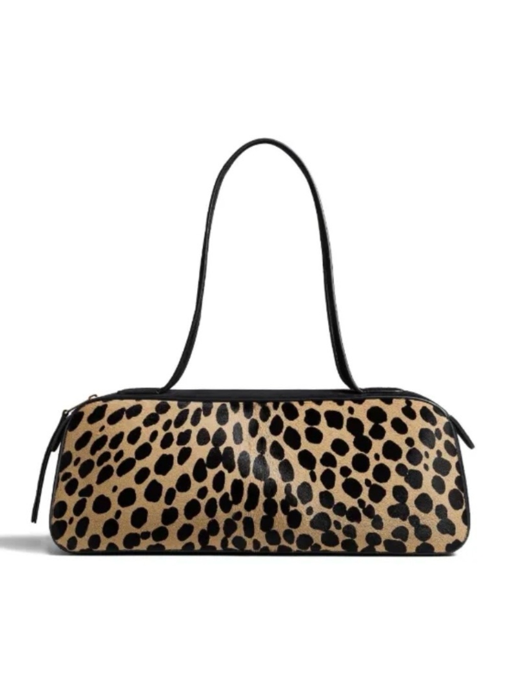 KHAITE Leopard-Print Shoulder Bag in Calf hair & Suede